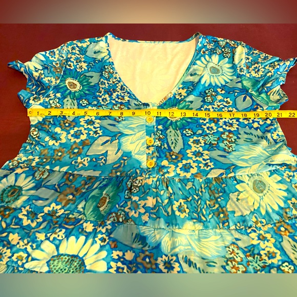 Boho Beach Hut (Cinnie) bohemian inspired floral ruffle dress - SZ XL - NEW - Picture 8 of 13